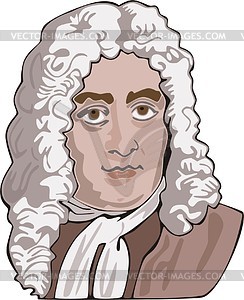 Daniel Defoe - vector clipart