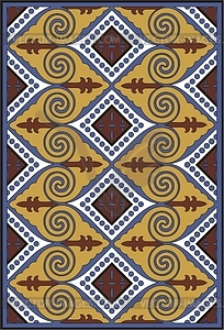 Ancient Egyptian ornamental pattern - vector clip art