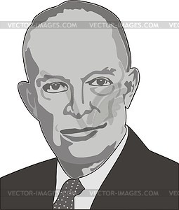 Dwight Eisenhower - vector clipart