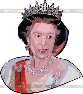 Elizabeth II - vector clipart