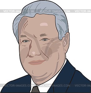 Борис Ельцин - векторный клипарт