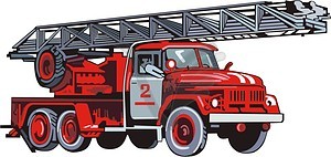 Fire engine - vector EPS clipart