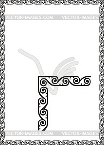 Art nouveau frame - vector clipart