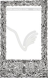 Art nouveau celtic frame with knots - vector clipart