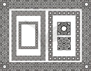 Art nouveau frames - vector clipart