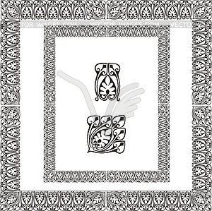 Art nouveau frames - vector image