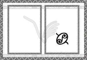 Art nouveau frames - vector clipart