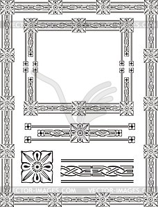 Art nouveau floral frames - vector clipart / vector image