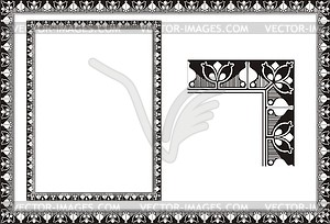 Art nouveau floral frames - vector image