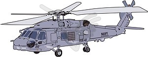 Вертолет - клипарт в векторном формате