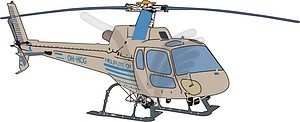 Вертолет - векторное изображение