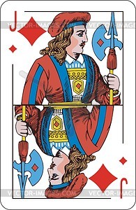 The jack of the diamonds - vector clipart