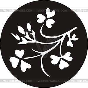 Japanese floral design element - vector clipart