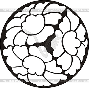 Japanese floral design element - vector image