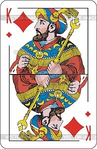 The king of the diamonds - vector clipart