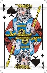 The king of the spades - vector clipart