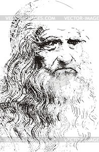 Leonardo da Vinci - royalty-free vector clipart