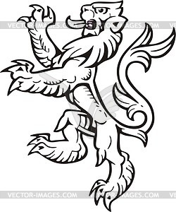 heraldic lion vector