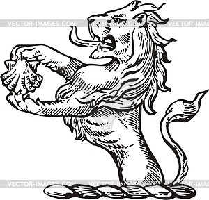 Lion crest - vector clip art
