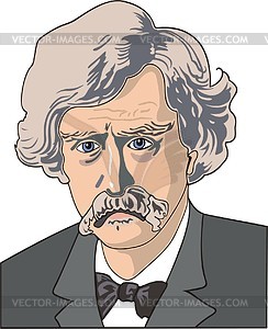 Mark Twain - vector clipart