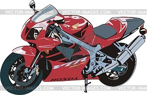 Motorcycle - color vector clipart