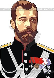 Николай II - векторный клипарт