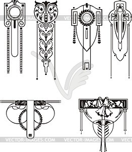 Art nouveau patterns - vector clip art