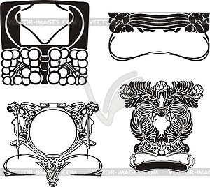 Art nouveau patterns - vector clipart / vector image