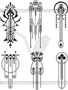 Art nouveau patterns - vector image