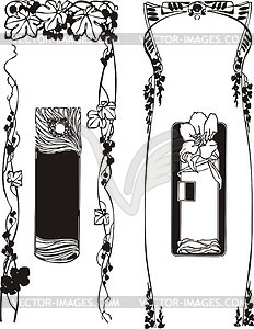 Art nouveau floral patterns - vector clipart / vector image