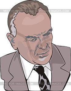 Konstantin Paustovsky - vector clipart