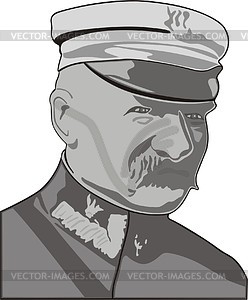 Jozef Pilsudski - vector clipart