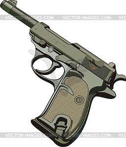 Пистолет - клипарт в векторном виде