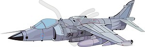 Fighter aircraft - vector image