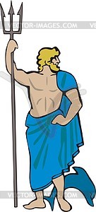 Poseidon - vector EPS clipart