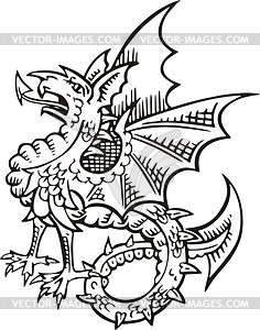 Sea wyvern - vector clipart