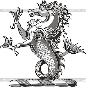 Sea horse crest - vector clipart