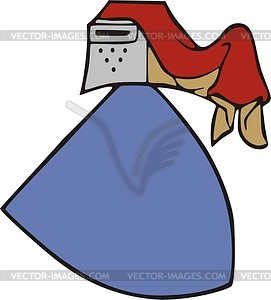 Shield and helmet - vector clipart