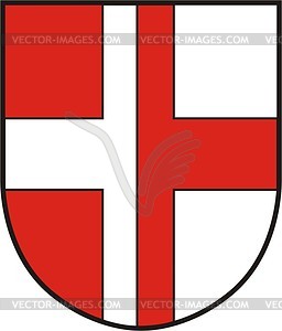 Shield with cross - vector clipart