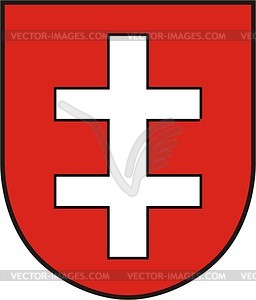 Shield with cross - vector clip art