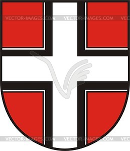 Shield with cross - vector clipart