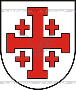 Shield with cross - vector image