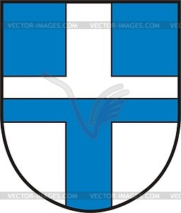 Shield with cross - vector clipart