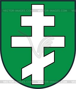 Shield with cross - vector image