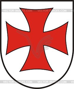 Shield with cross - vector clip art