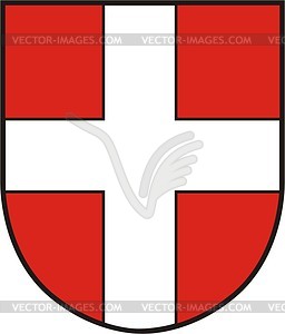 Shield with cross - vector clip art