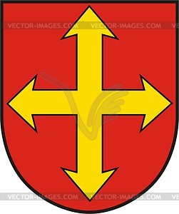 Shield with cross - vector EPS clipart