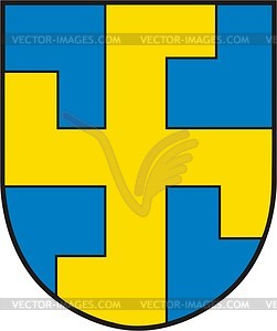 Shield with cross - vector image