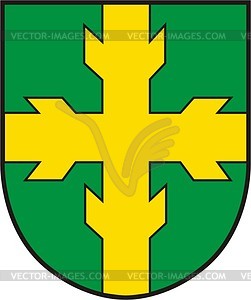 Shield with cross - vector clipart