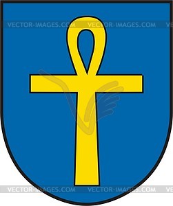 Shield with cross - vector image